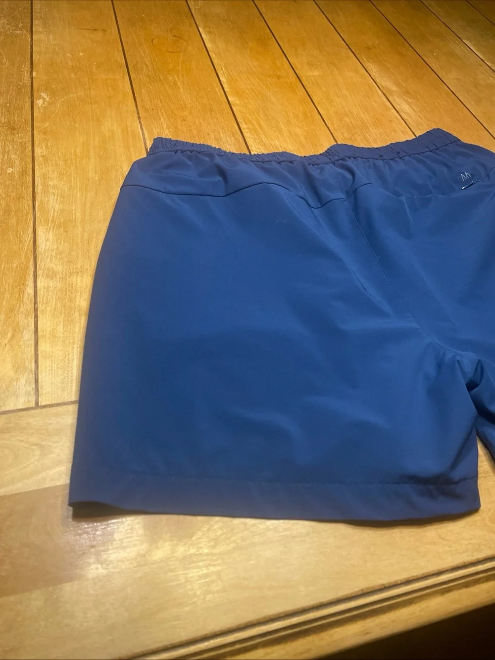 Mizzen+Main Helmsman Elastic Waist Athletic Shorts Blue Size XL Slim 5” Inseam